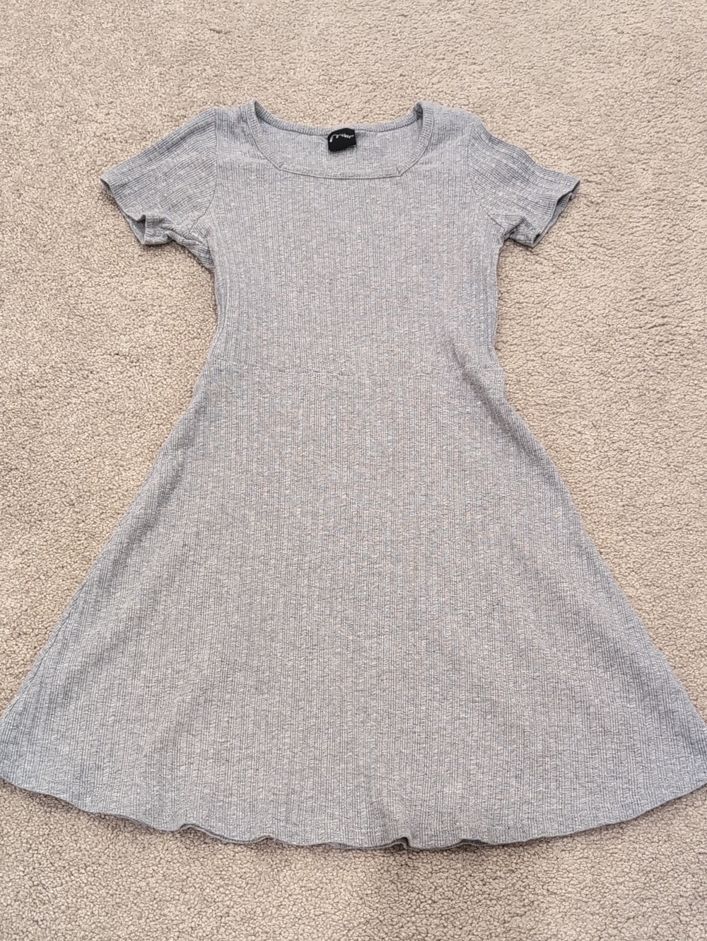 art class Heather Gray Ribbed Knit Swing Dress